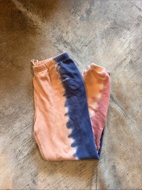 Spiritual Gangster Pink & Blue Tie-Dye Jogger Pants